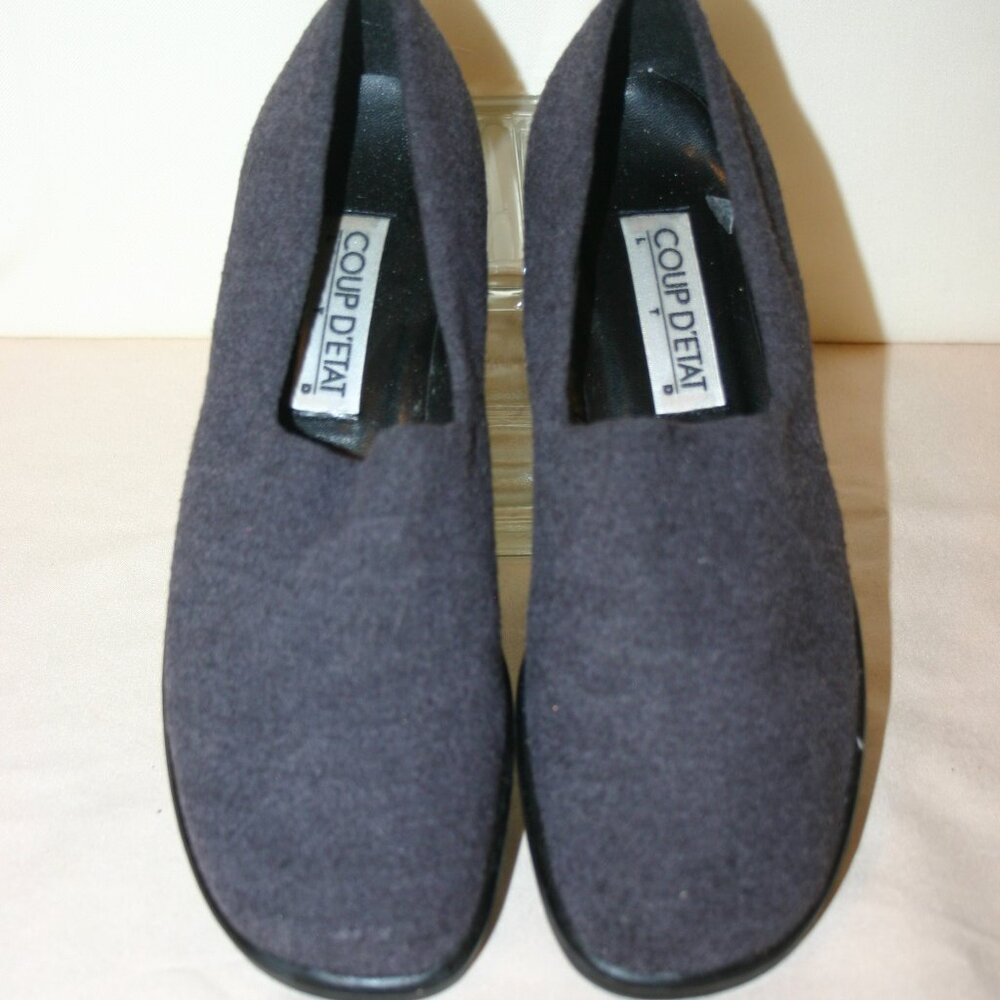 Coup d'Etat Gray Fabric Women's Loafers Size 8 R-193